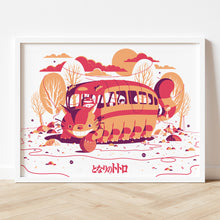Load image into Gallery viewer, MY NEIGHBOR TOTORO - CATBUS / Alternative Movie Poster / Screen Print / Limited Edition