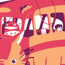 Load image into Gallery viewer, MY NEIGHBOR TOTORO - CATBUS / Alternative Movie Poster / Screen Print / Limited Edition